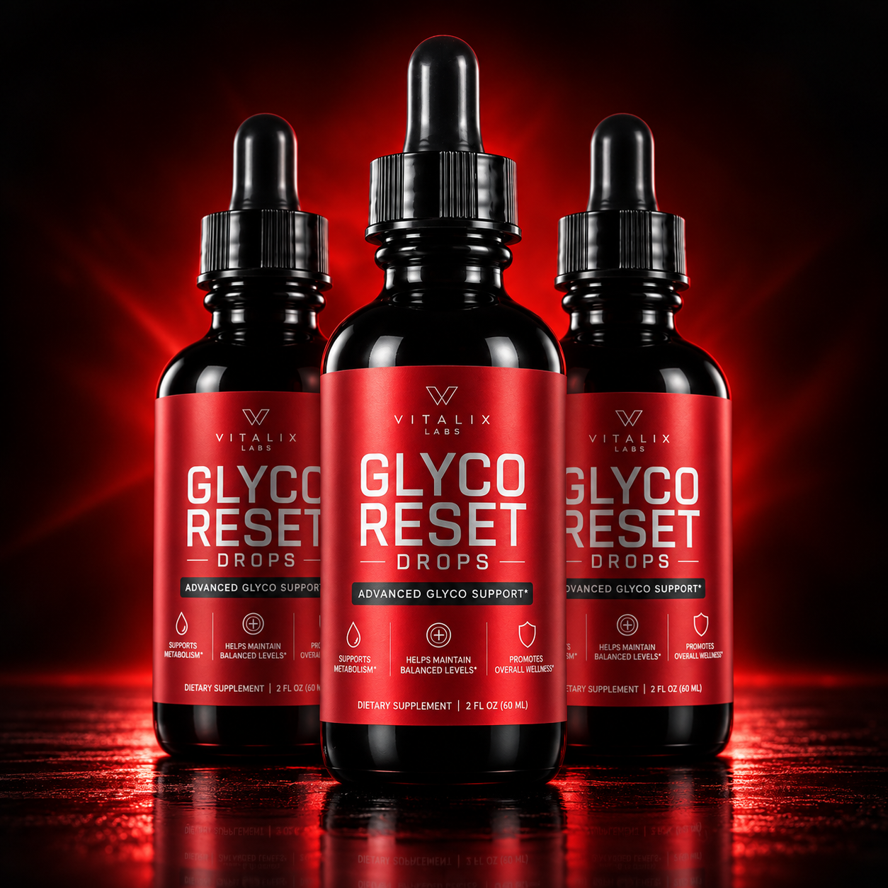 Glyco Reset Drops three bottle package